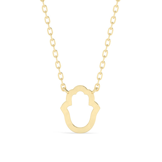 Gold Mini Hamsa Necklace