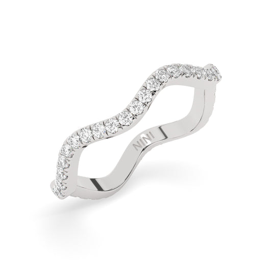 Wavy Diamonds Eternity Ring