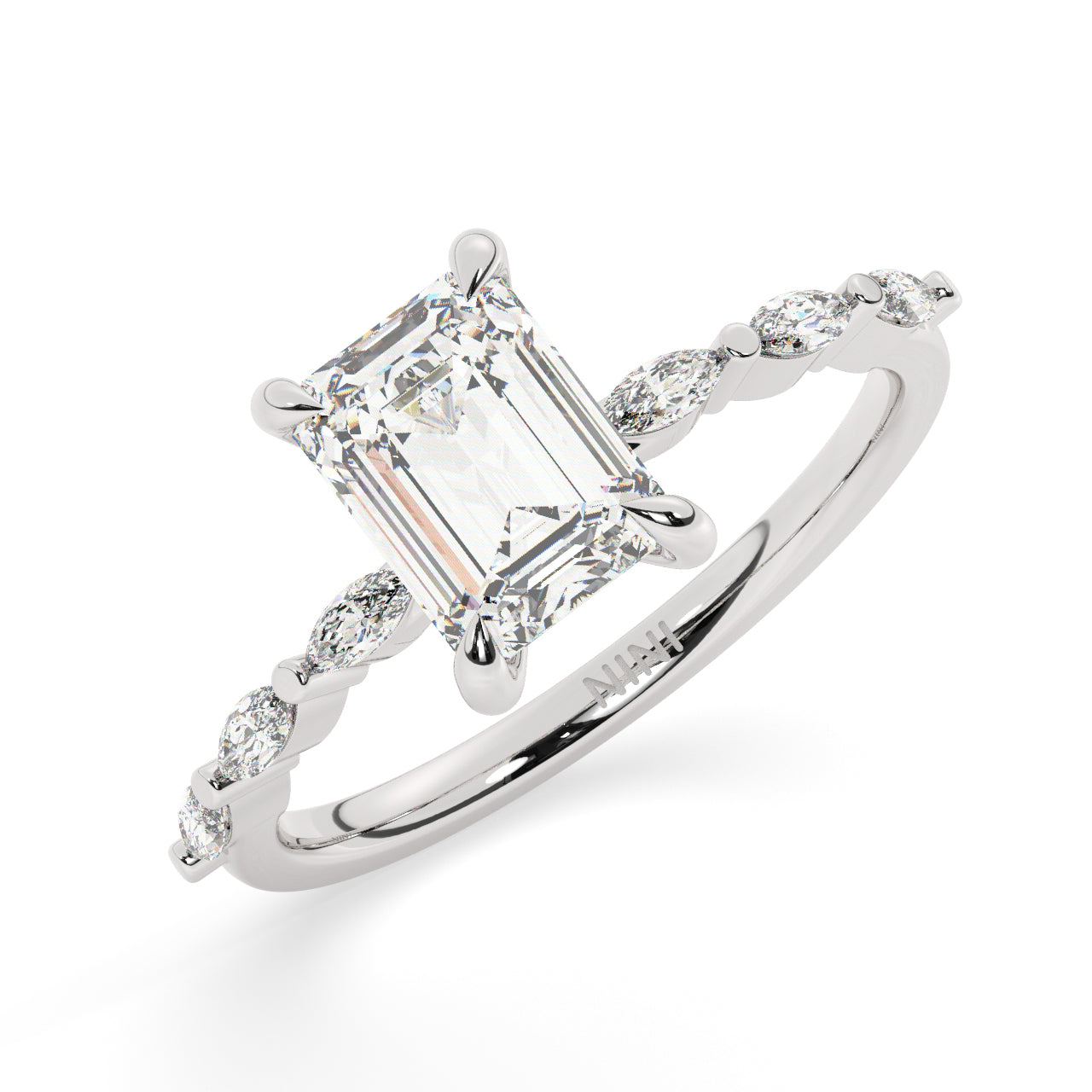 Emily Engagement Ring - 1.50 Ct Emerald
