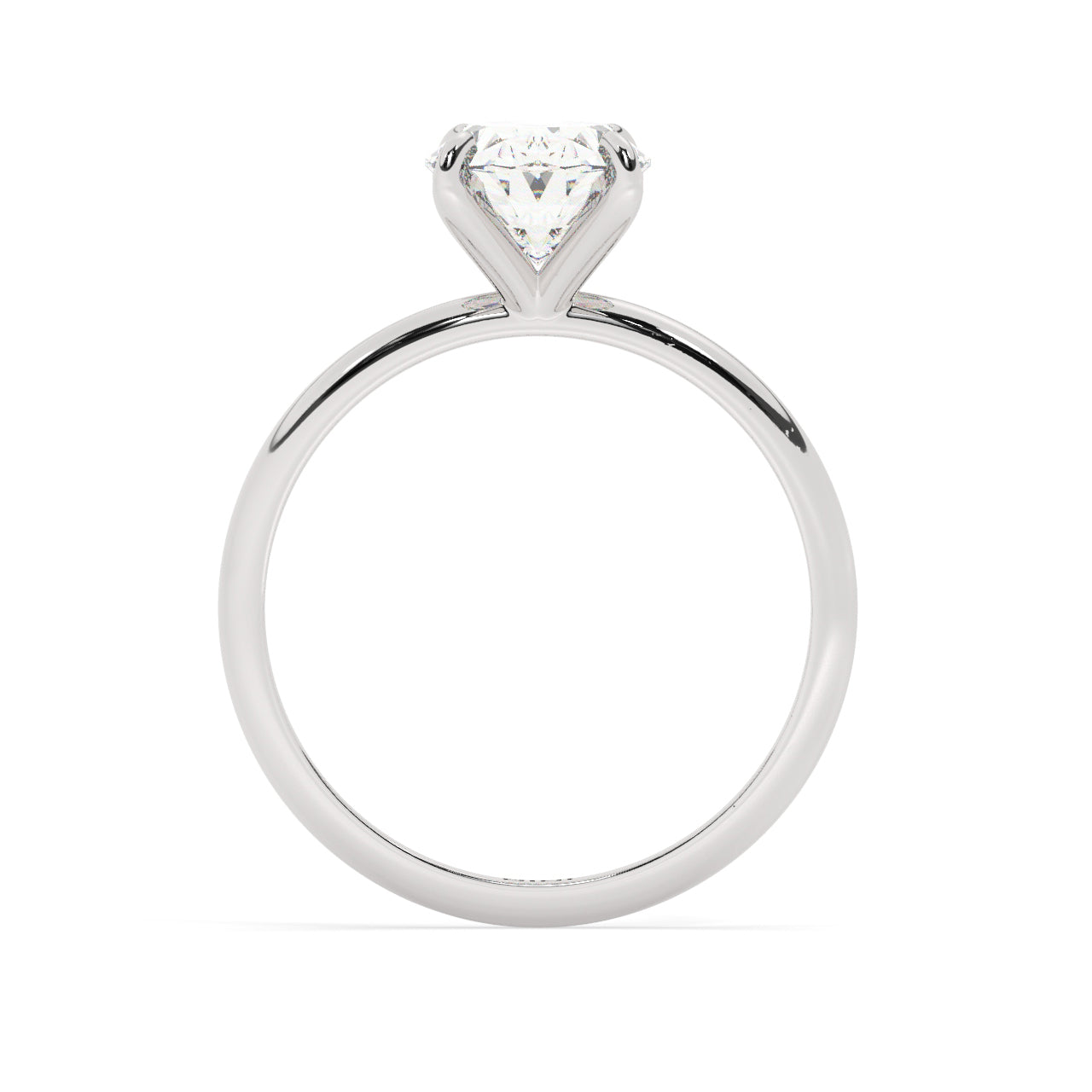 Solitaire Oval Diamond Engagement ring - 2.00 Ct