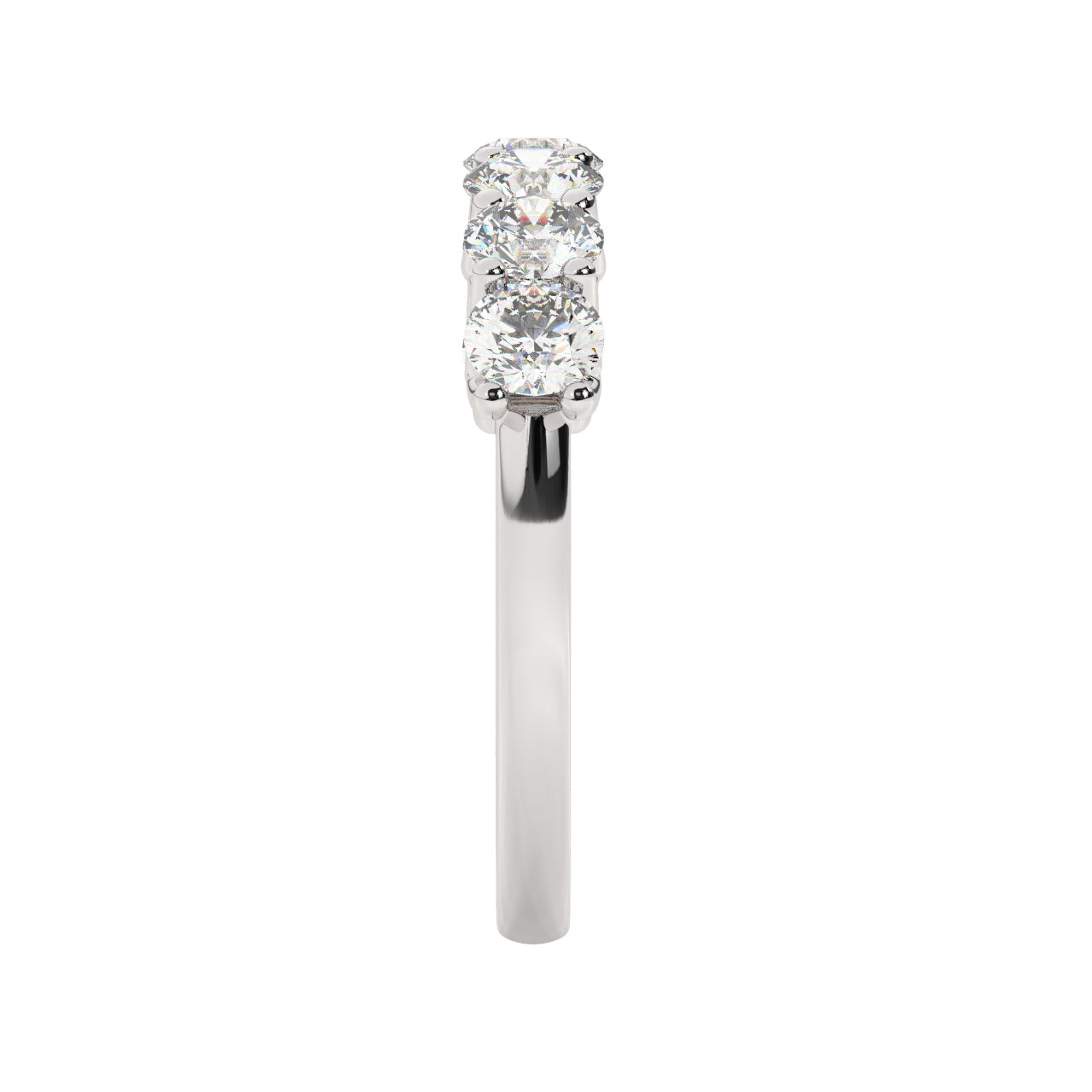 Trellis Half Eternity Seven Diamonds Ring - 1.00 Ct