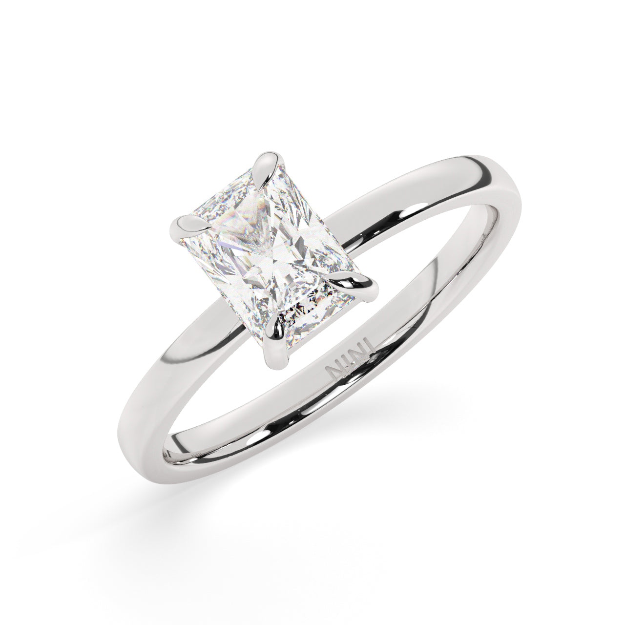 Solitaire Radiant Diamond Engagement ring - 1.00 Ct