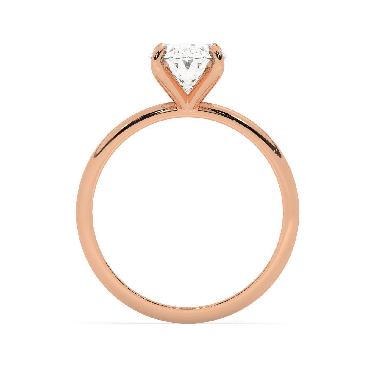 Solitaire Oval Diamond Engagement ring - 2.00 Ct