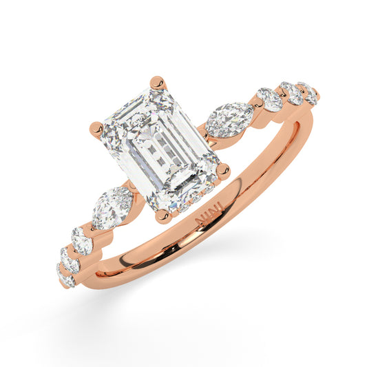 Liron Engagement Ring - 1.50 Ct Emerald