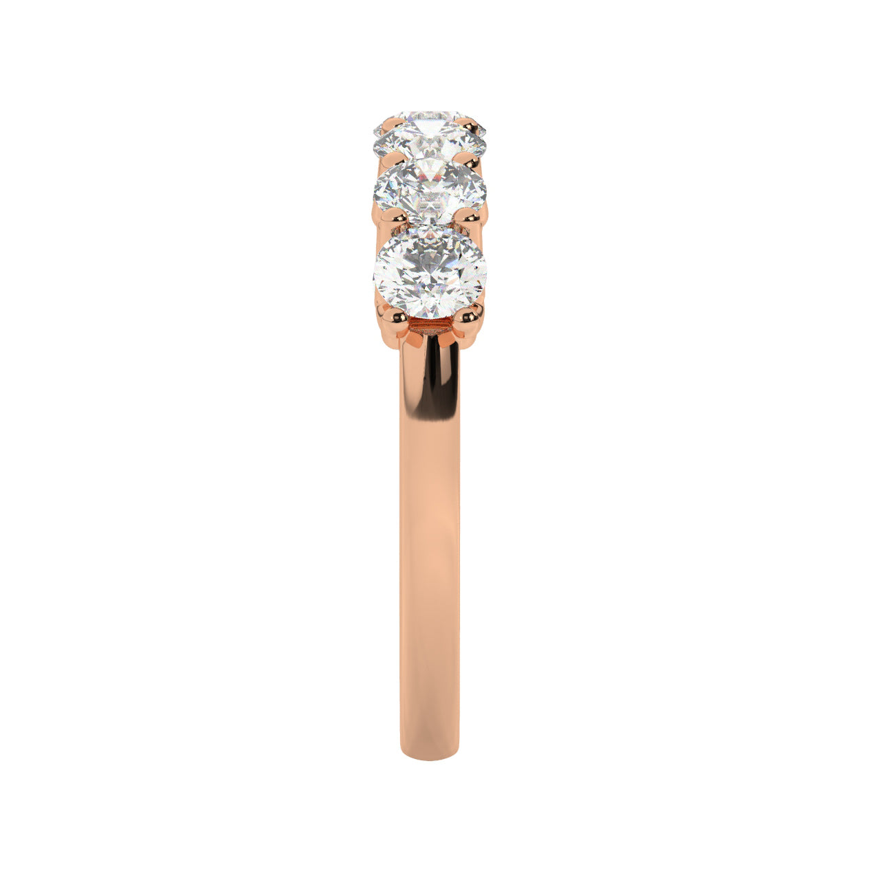 Trellis Half Eternity Seven Diamonds Ring - 1.00 Ct