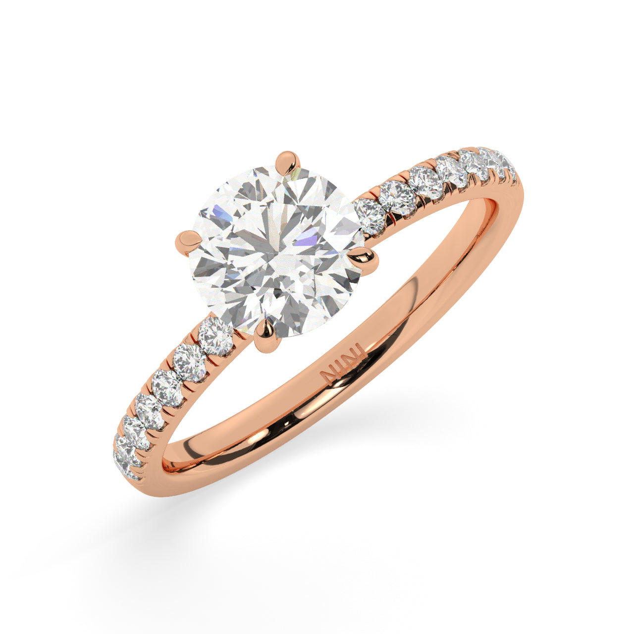 Pave Engagement Ring - 1.50 Ct