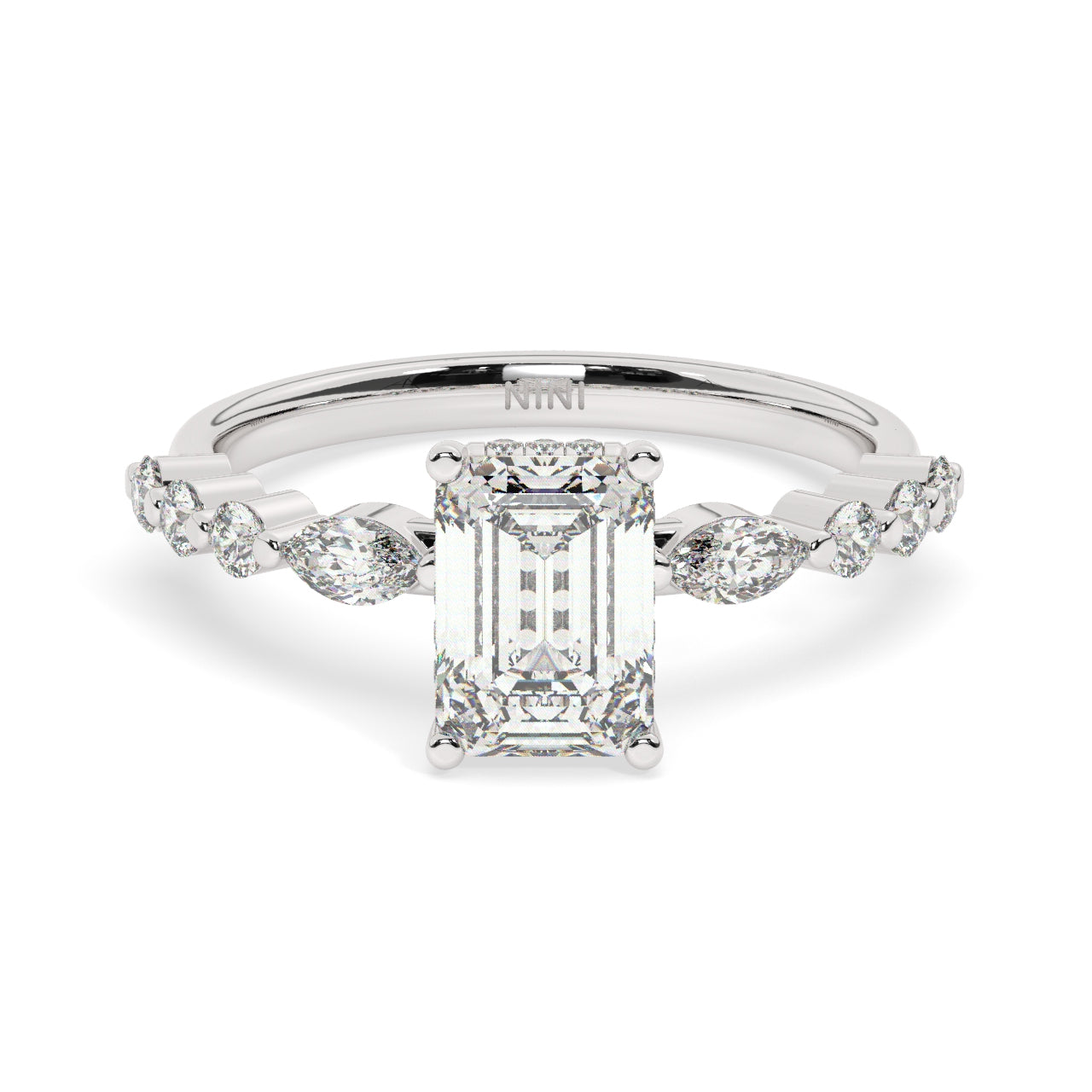 Liron Engagement Ring - 1.50 Ct Emerald