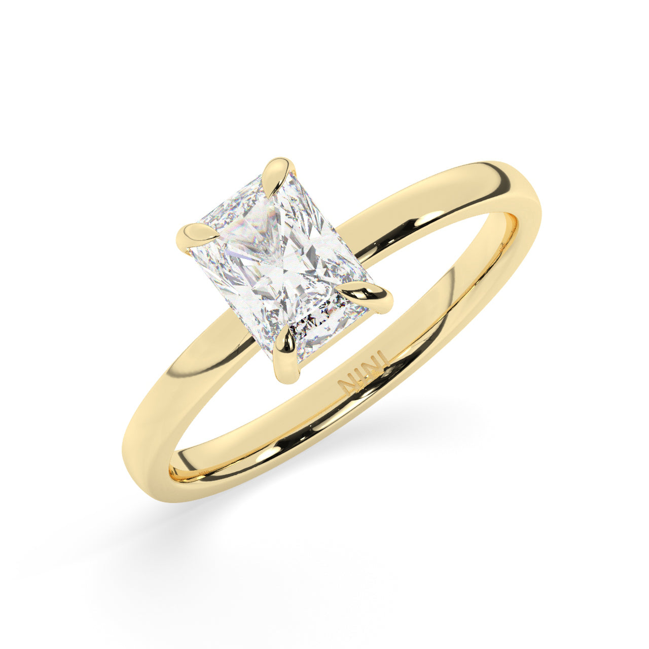 Solitaire Radiant Diamond Engagement ring - 1.00 Ct