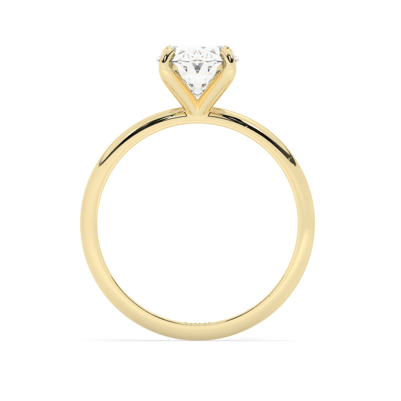Solitaire Oval Diamond Engagement ring - 2.00 Ct