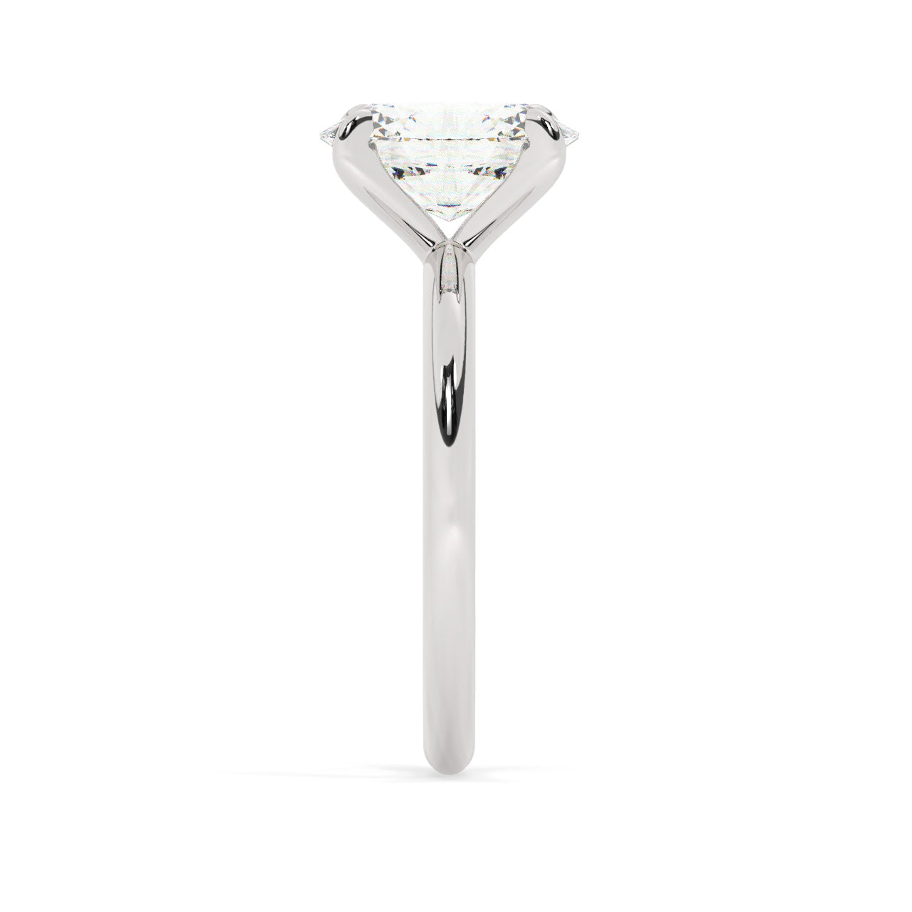Solitaire Oval Diamond Engagement ring - 2.00 Ct