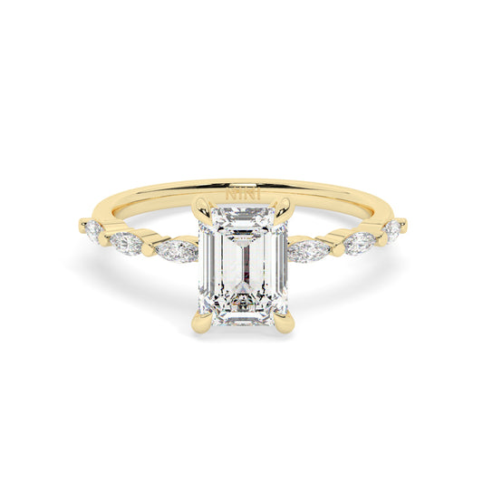 Emily Engagement Ring - 1.50 Ct Emerald