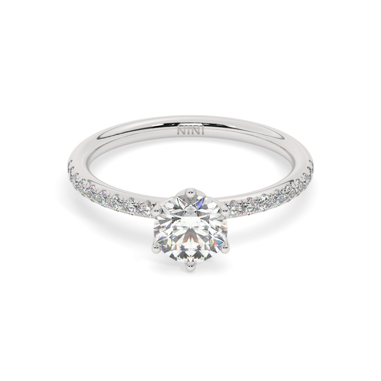Lotus Engagement ring - 0.70 Ct
