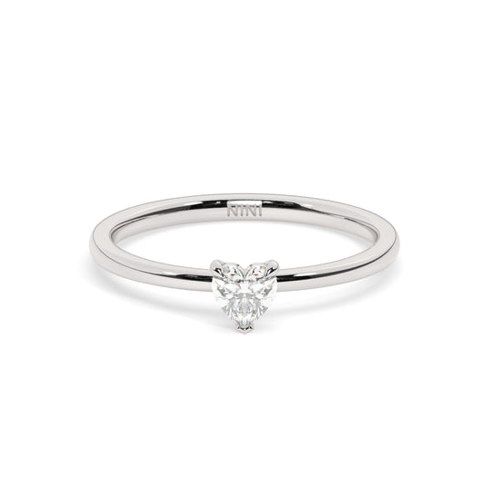 Mini Heart Diamond Ring