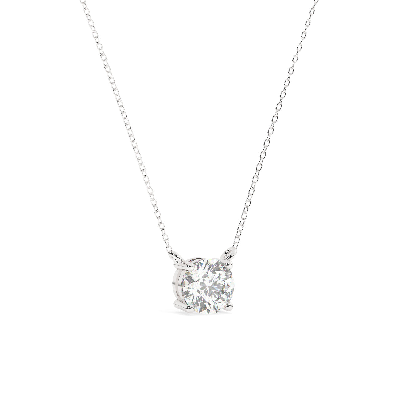 Solitaire Floating Diamond Necklace - Natural Diamond