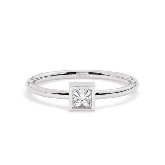 Mini Princess Cut Diamond Ring