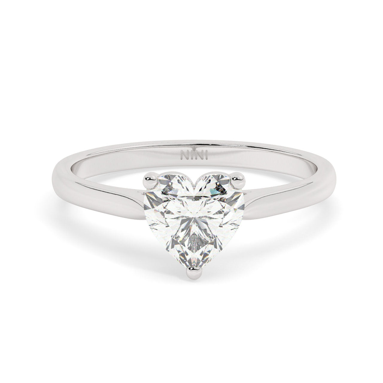 Solitaire Heart Shape Diamond Engagement ring - 2.00 Ct