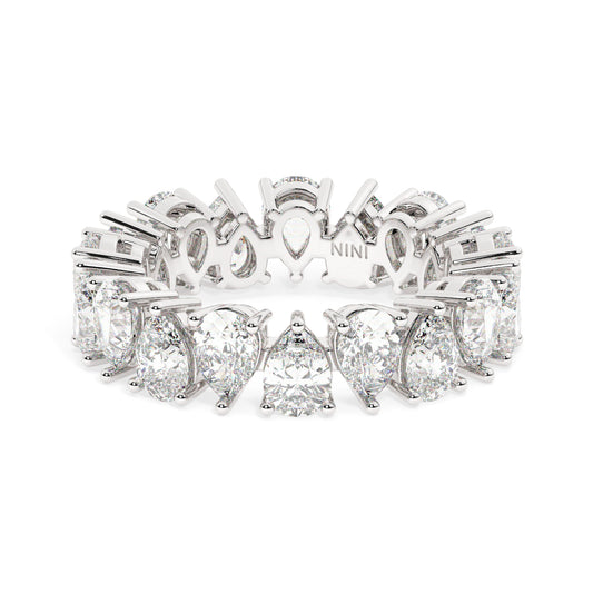 Pear Shape Diamonds Eternity Ring - 0.20 Ct