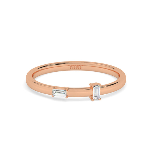 Double Baguette Diamond Ring