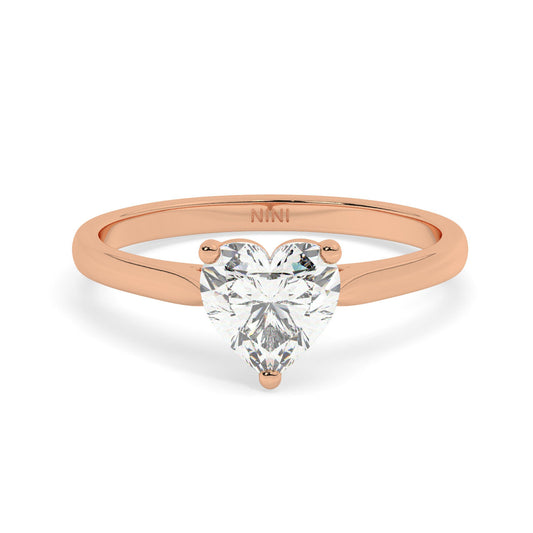 Solitaire Heart Shape Diamond Engagement ring - 2.00 Ct