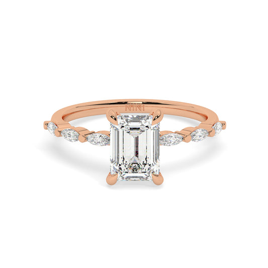 Emily Engagement Ring - 1.50 Ct Emerald