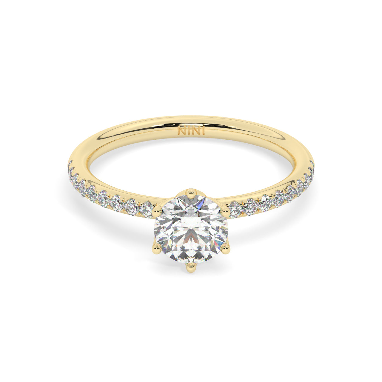 Lotus Engagement ring - 0.70 Ct