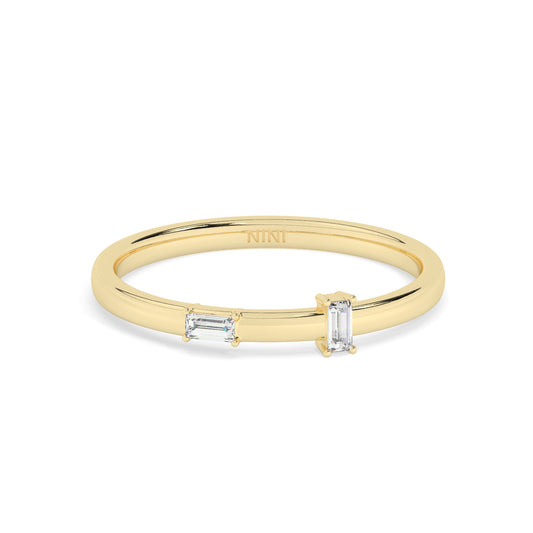 Double Baguette Diamond Ring