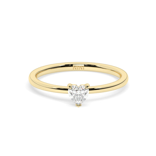 Mini Heart Diamond Ring