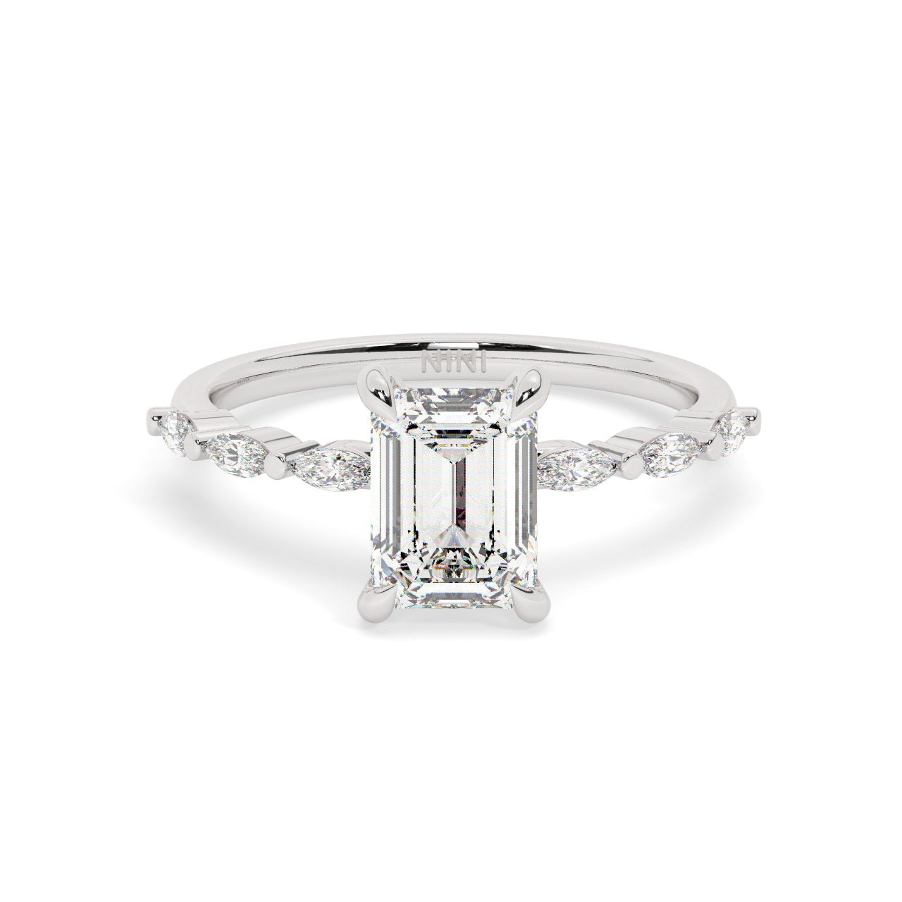 Emily Engagement Ring - 1.50 Ct Emerald