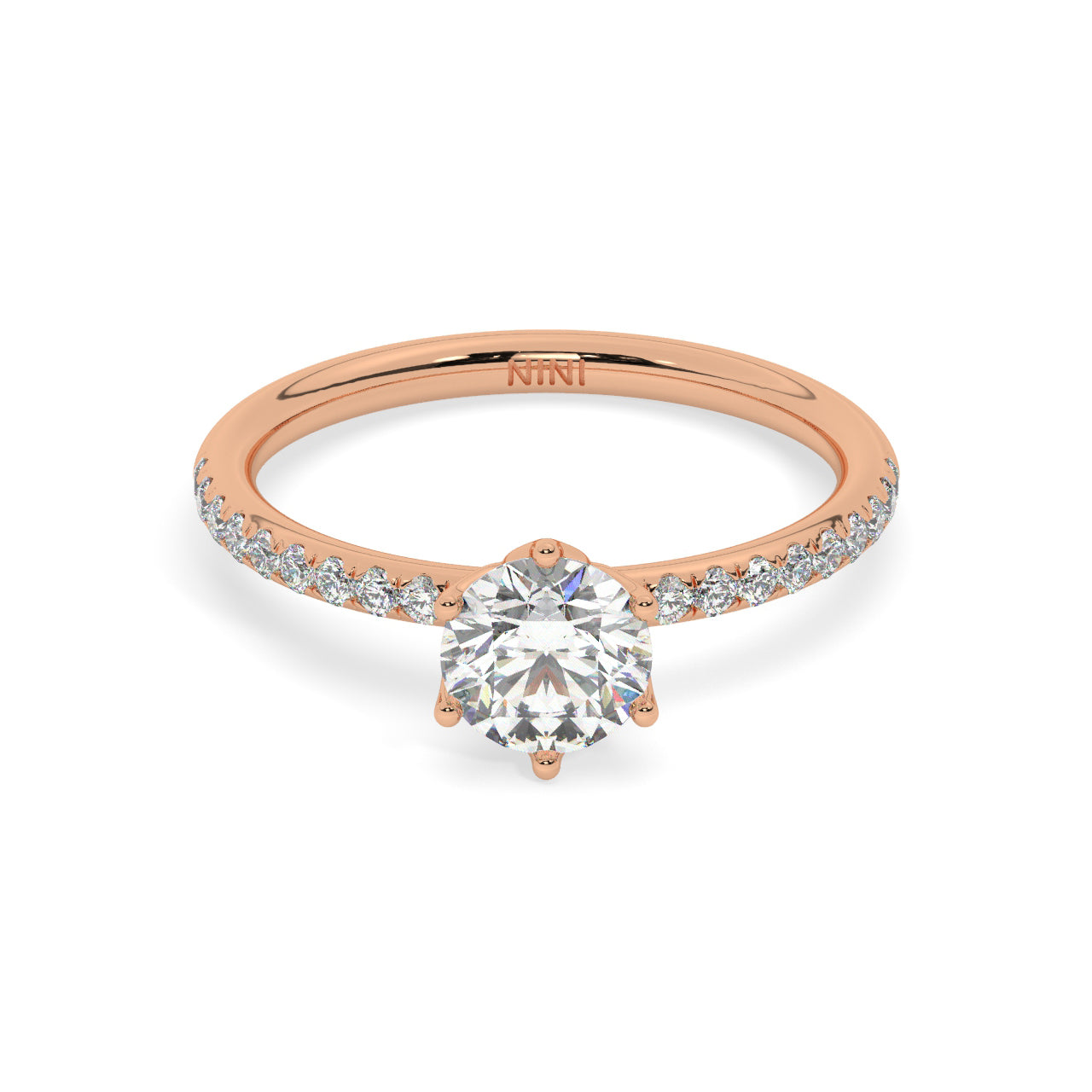 Lotus Engagement ring - 0.70 Ct