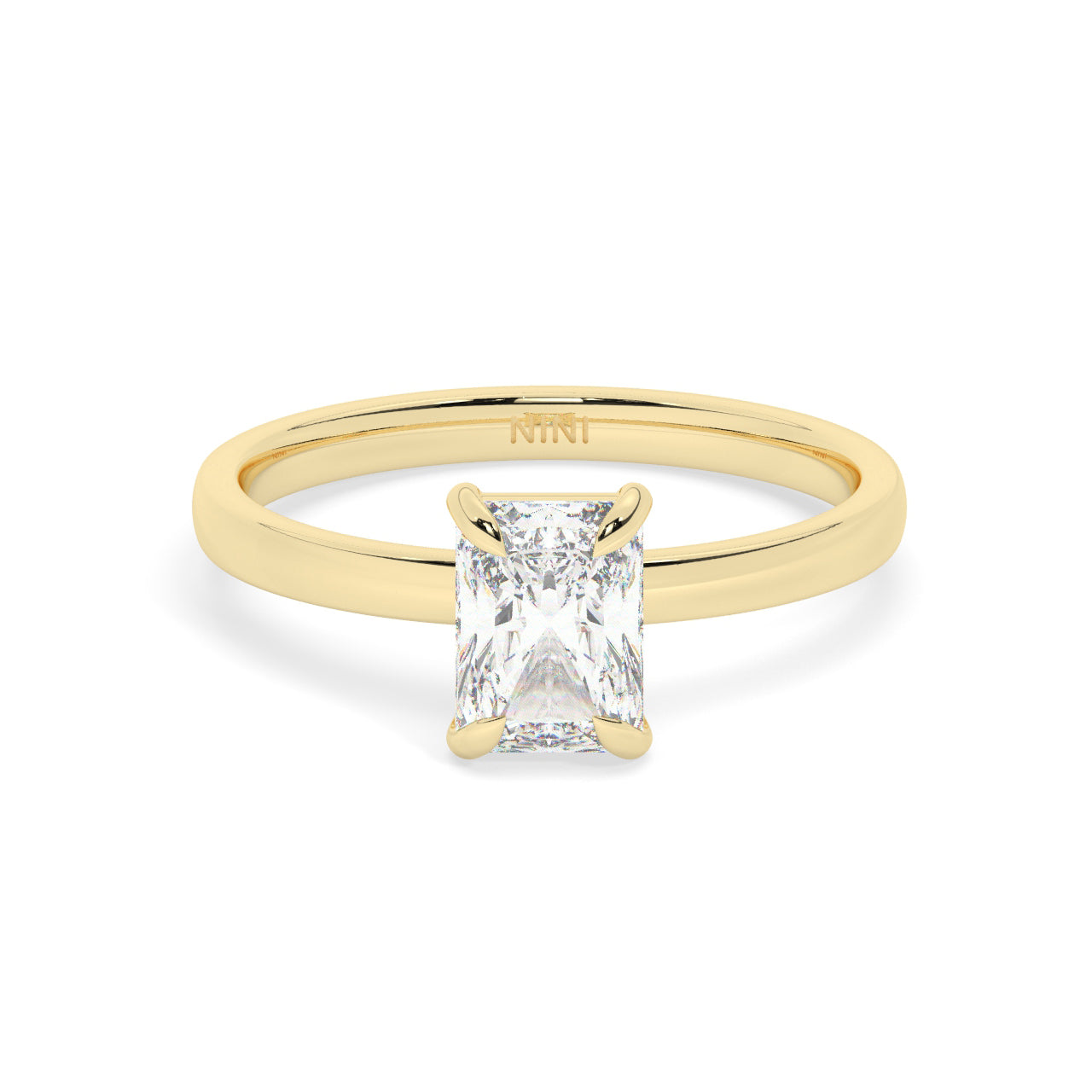Solitaire Radiant Diamond Engagement ring - 1.00 Ct