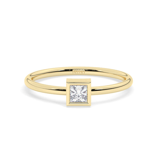 Mini Princess Cut Diamond Ring