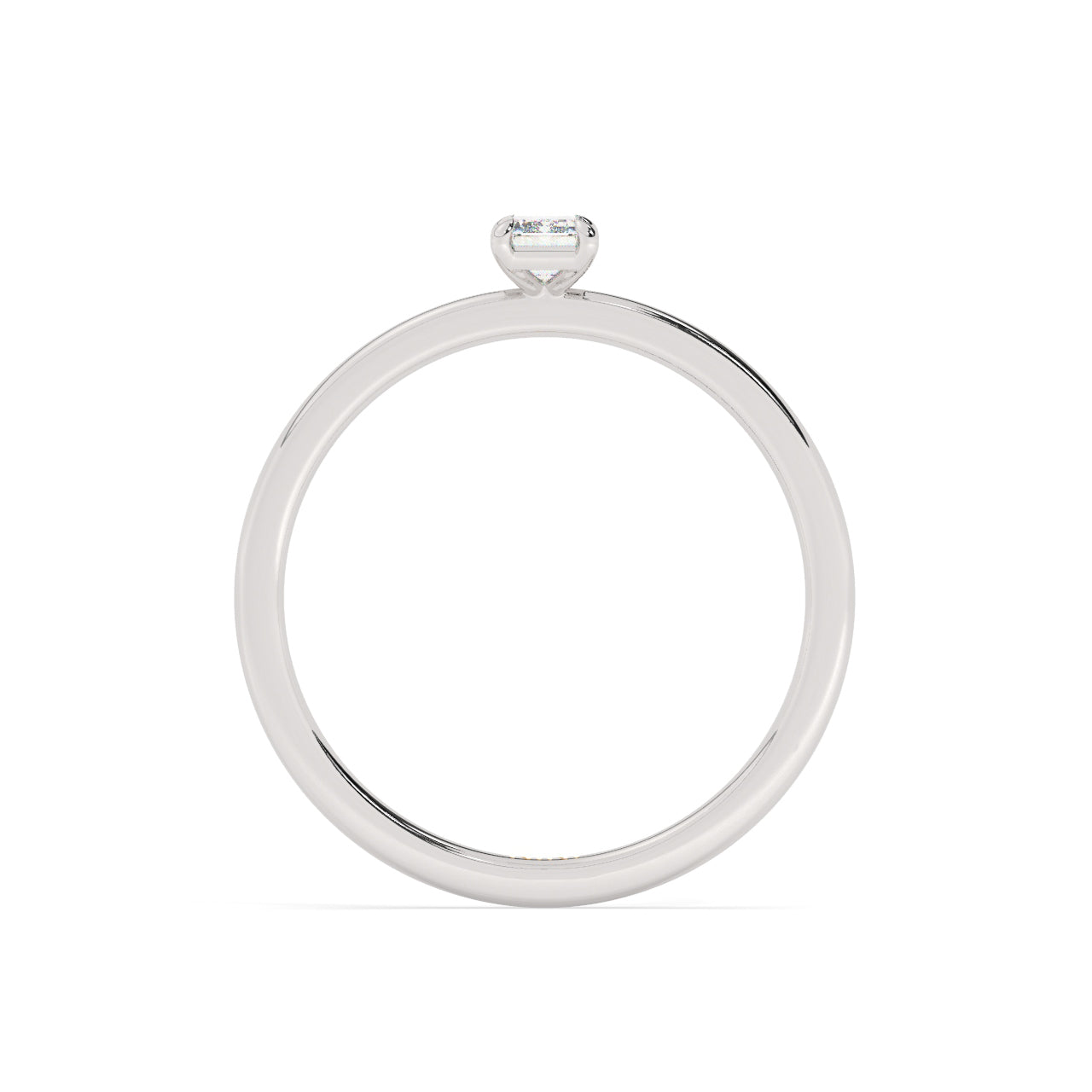 Mini Emerald Cut Diamond Ring
