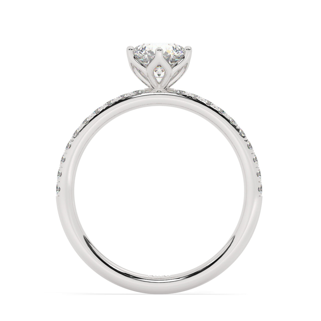 Lotus Engagement ring - 0.70 Ct