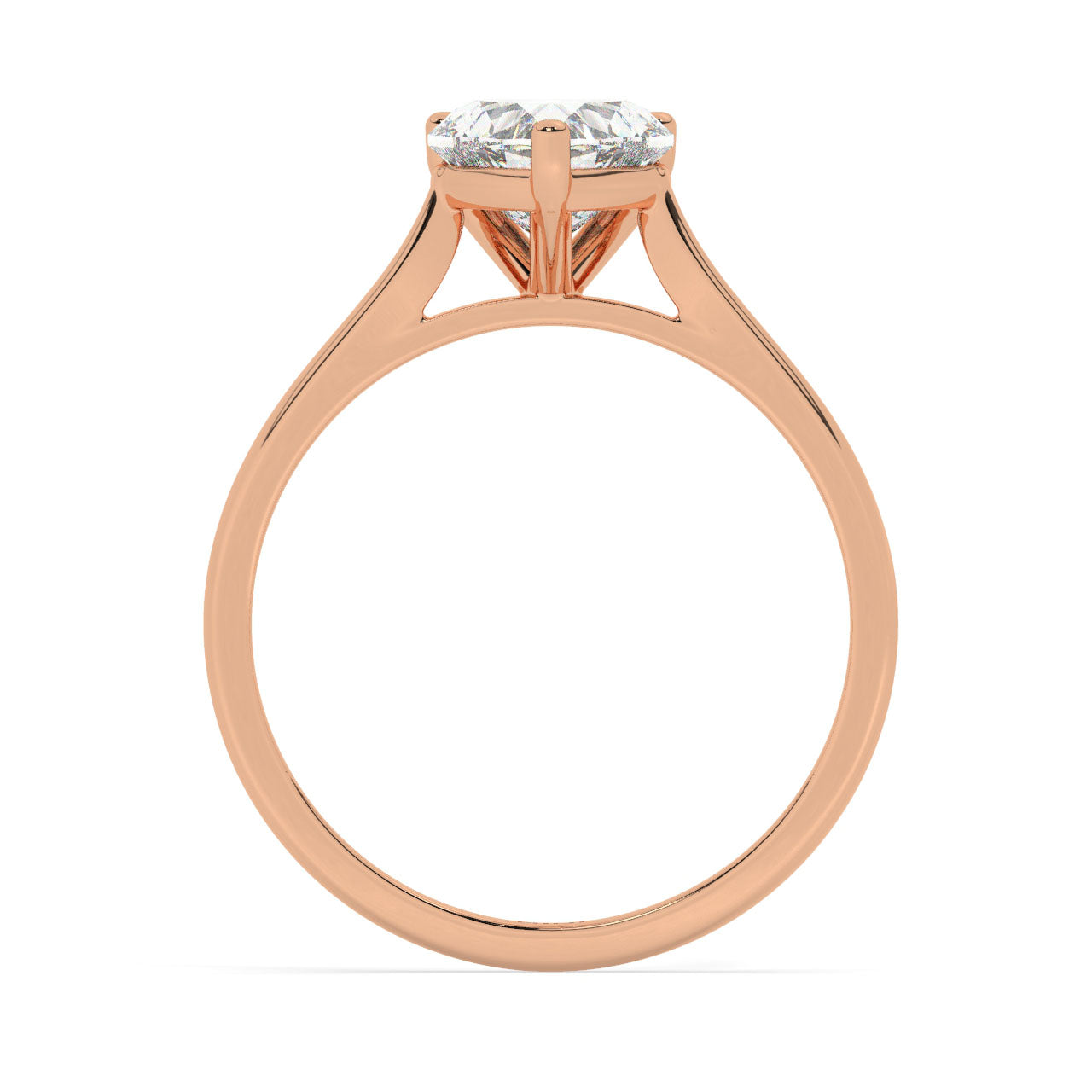 Solitaire Heart Shape Diamond Engagement ring - 2.00 Ct