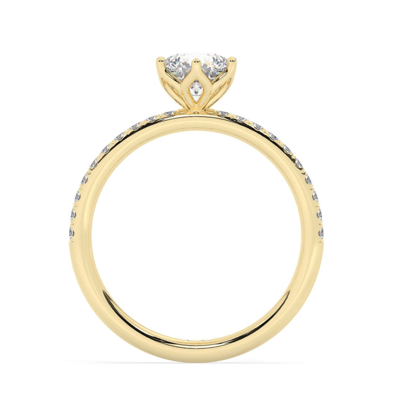 Lotus Engagement ring - 0.70 Ct