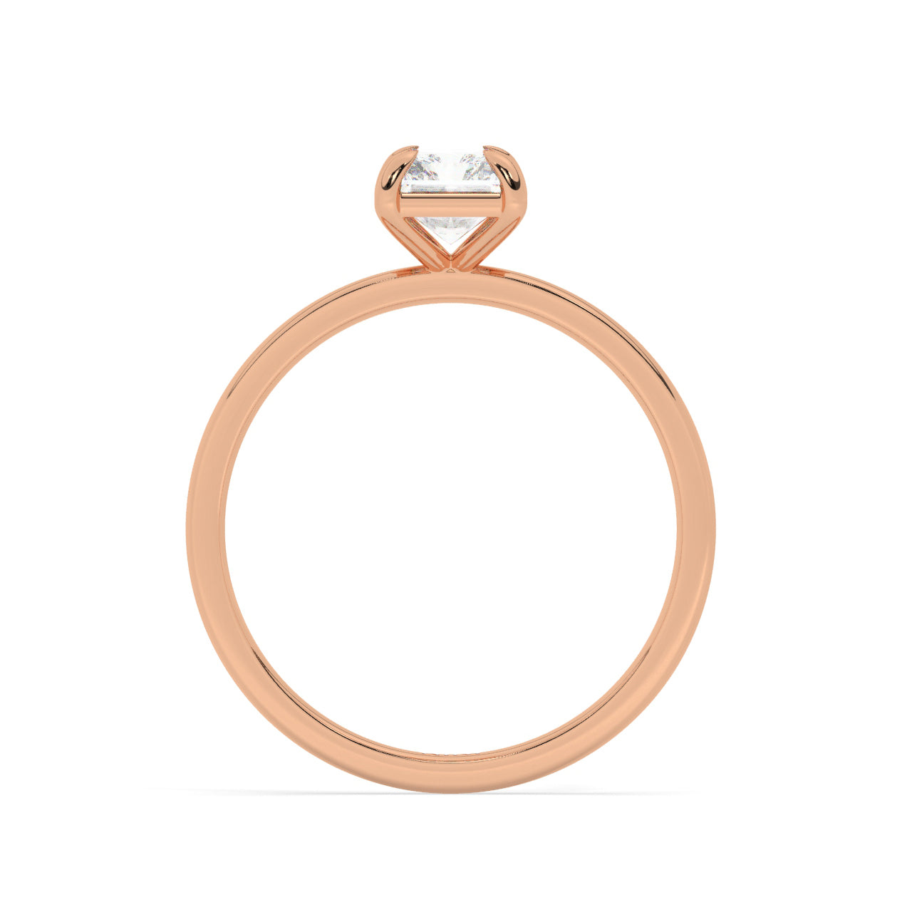 Solitaire Radiant Diamond Engagement ring - 1.00 Ct