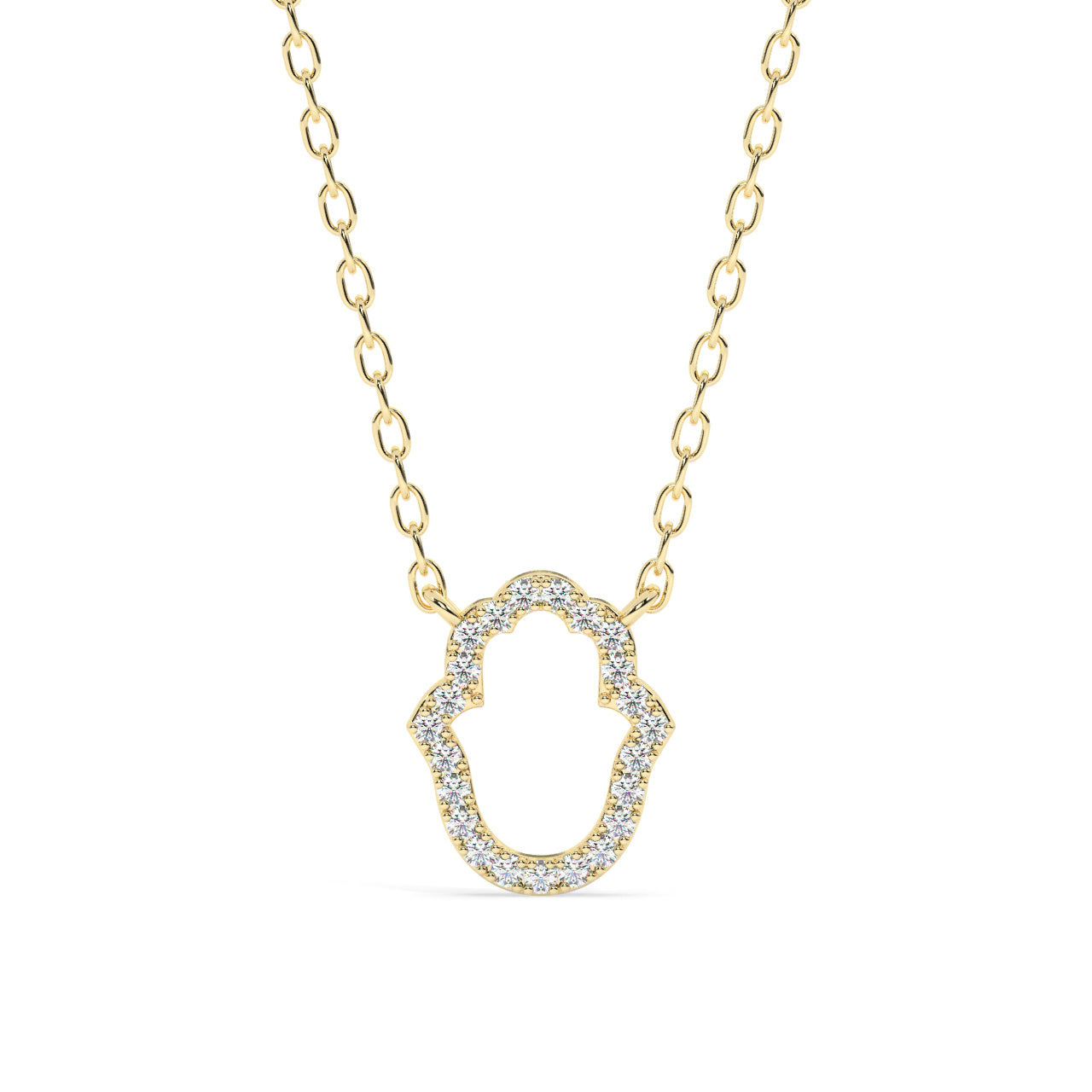 Mini Hamsa Diamond Necklace