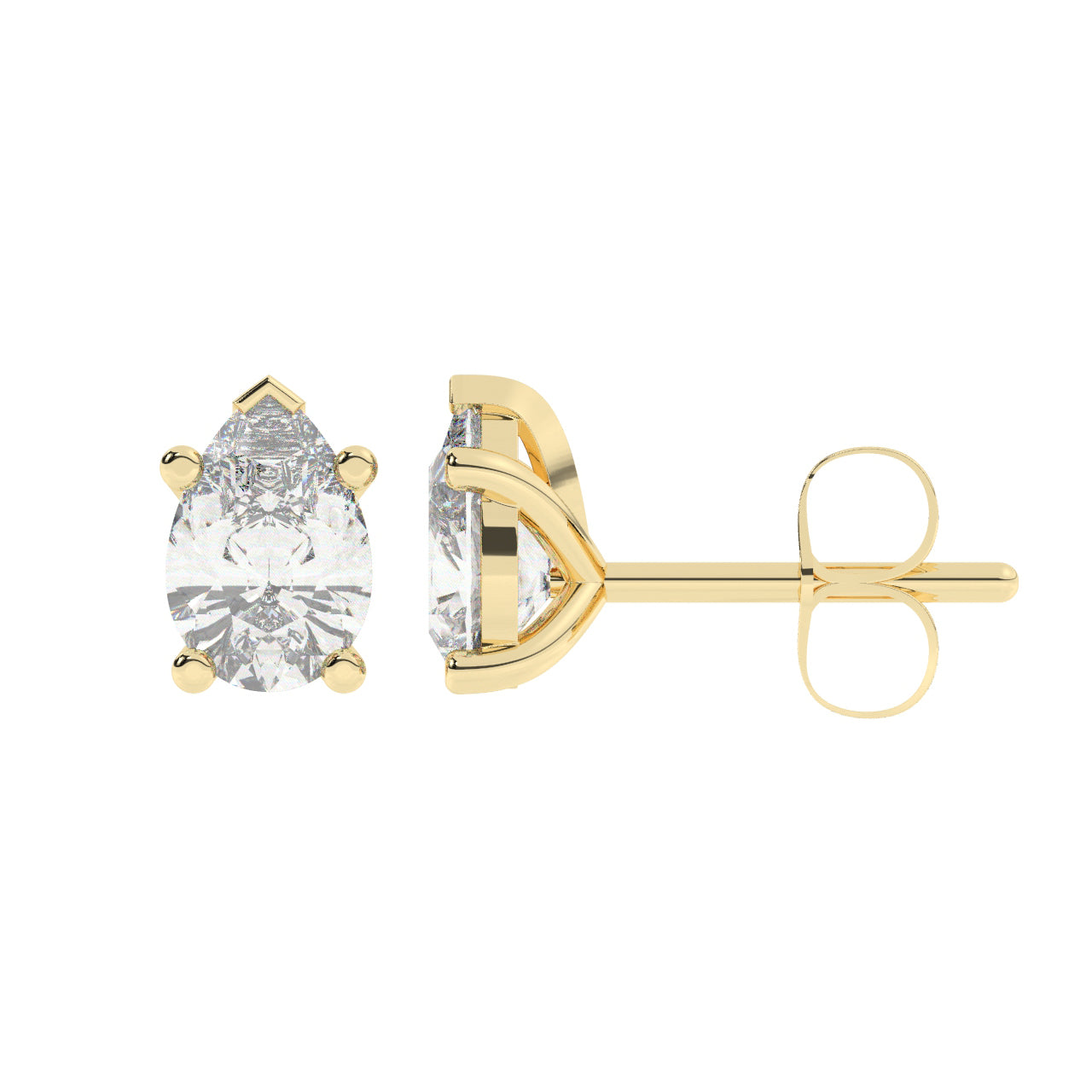 Pear Shape Diamonds Stud Earrings