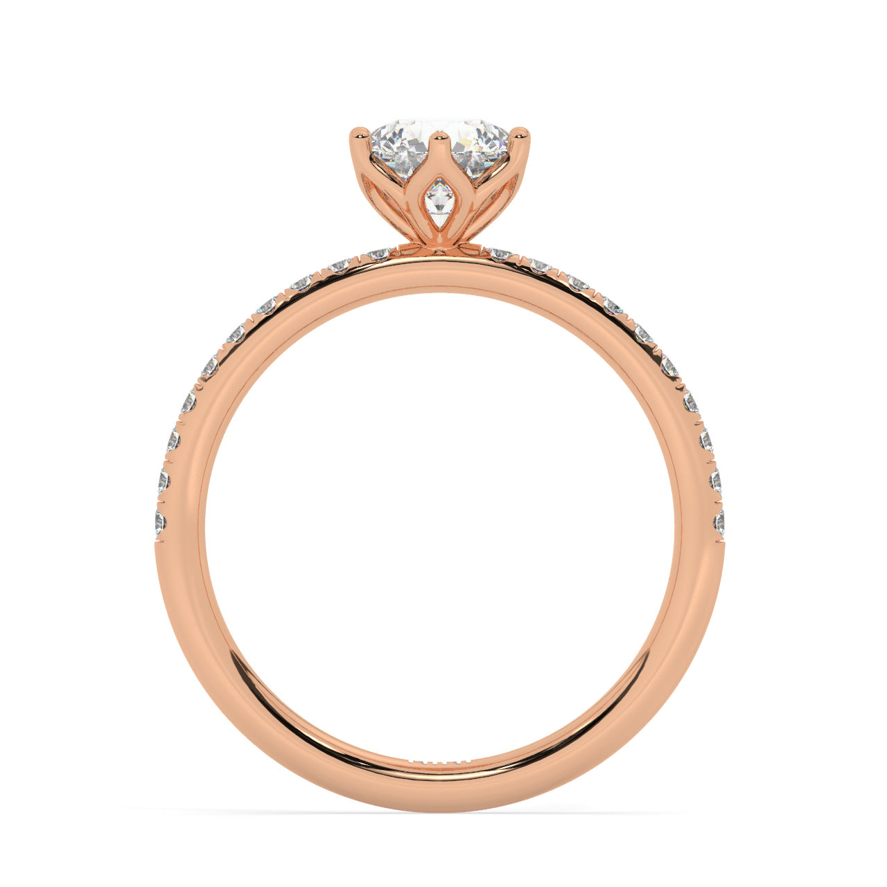 Lotus Engagement ring - 0.70 Ct