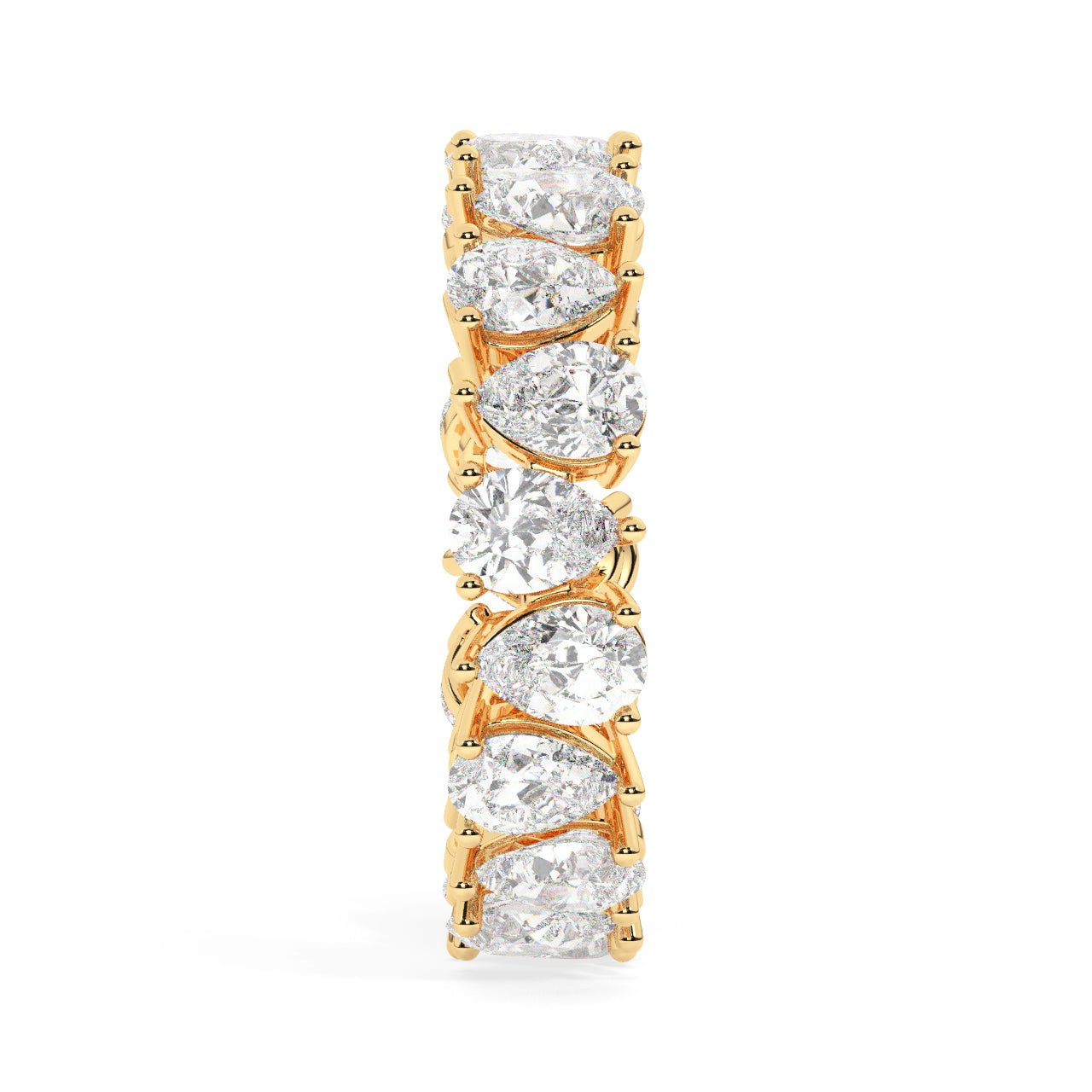 Pear Shape Diamonds Eternity Ring - 0.20 Ct