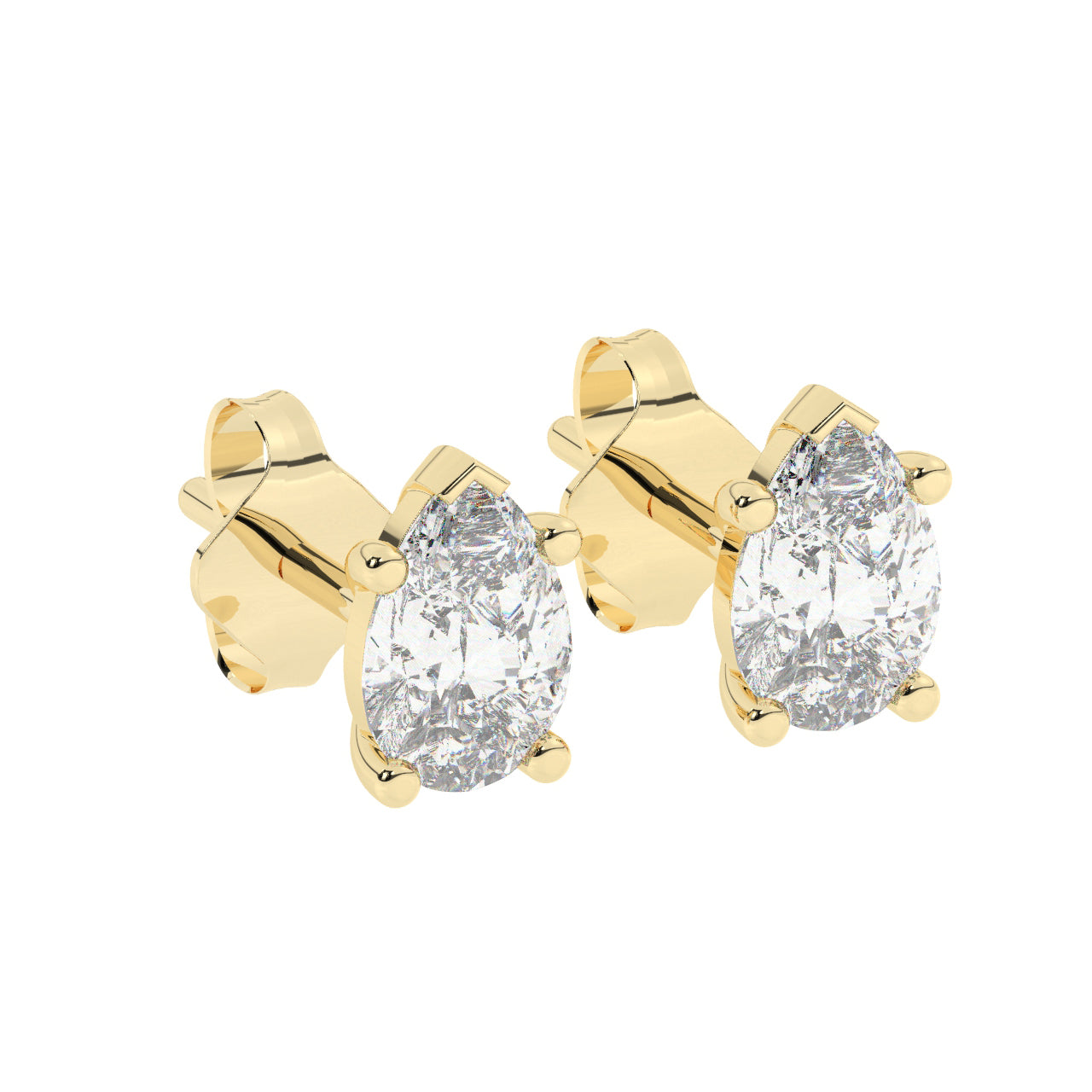 Pear Shape Diamonds Stud Earrings