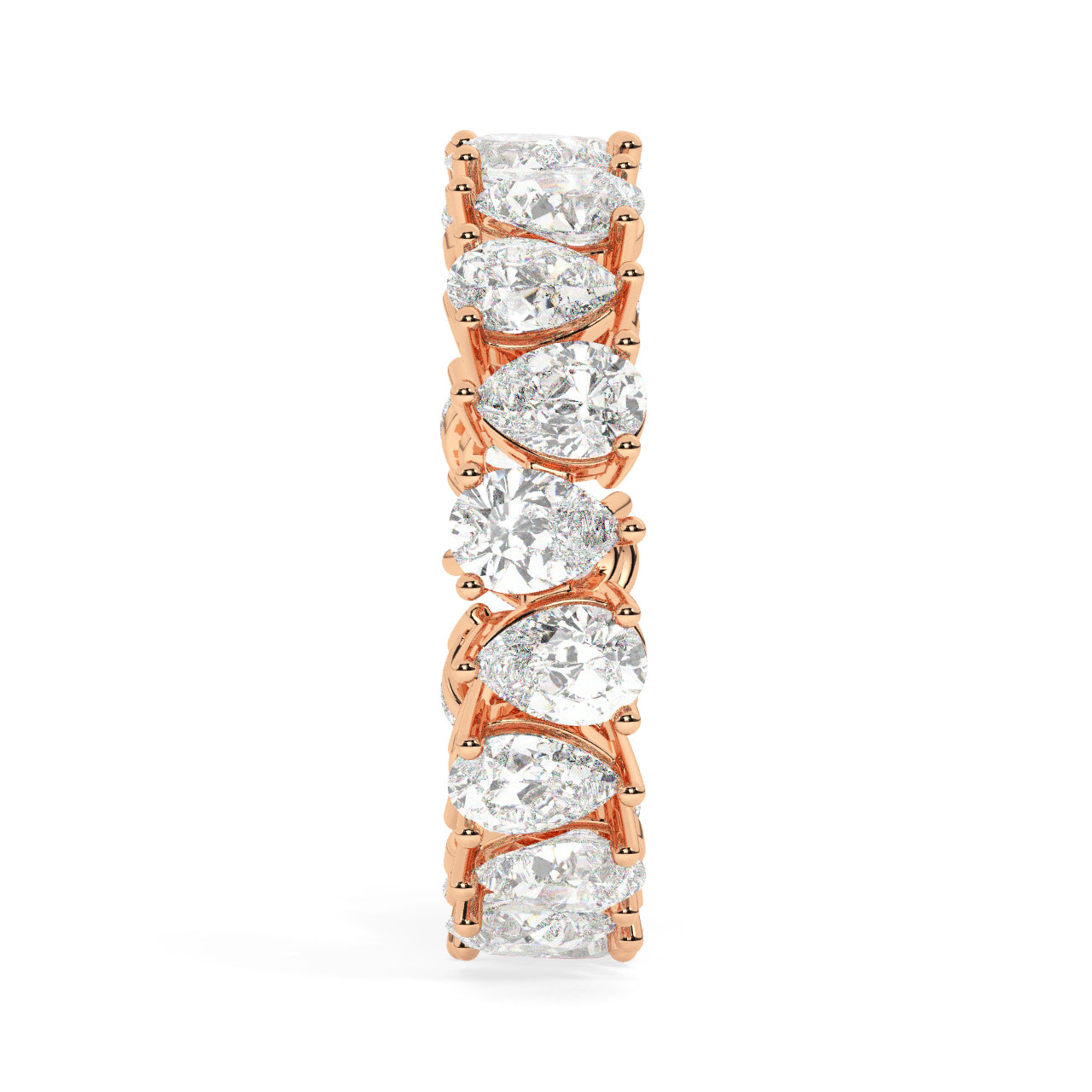 Pear Shape Diamonds Eternity Ring - 0.20 Ct