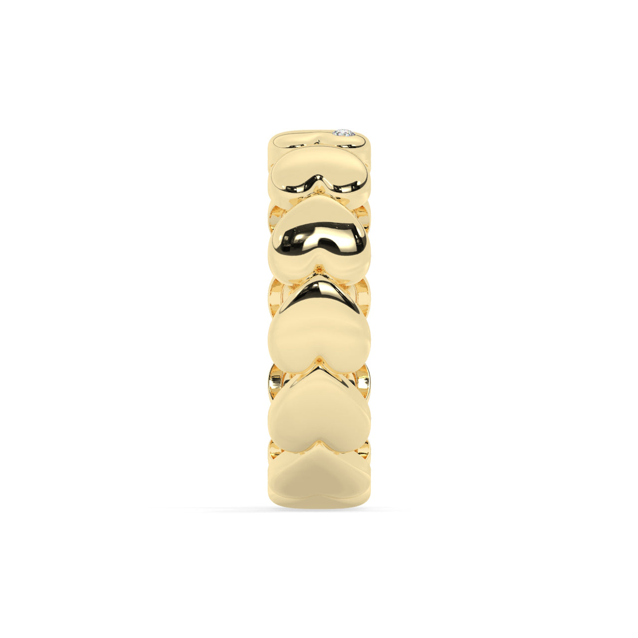 Gold Hearts Eternity Ring