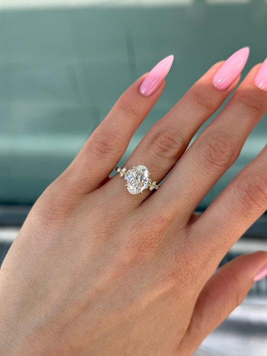 Fireworks Oval Engagement Ring - 2.50 Ct