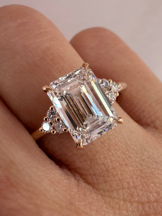 Terra Engagement Ring - 3.00 Ct Emerald Cut