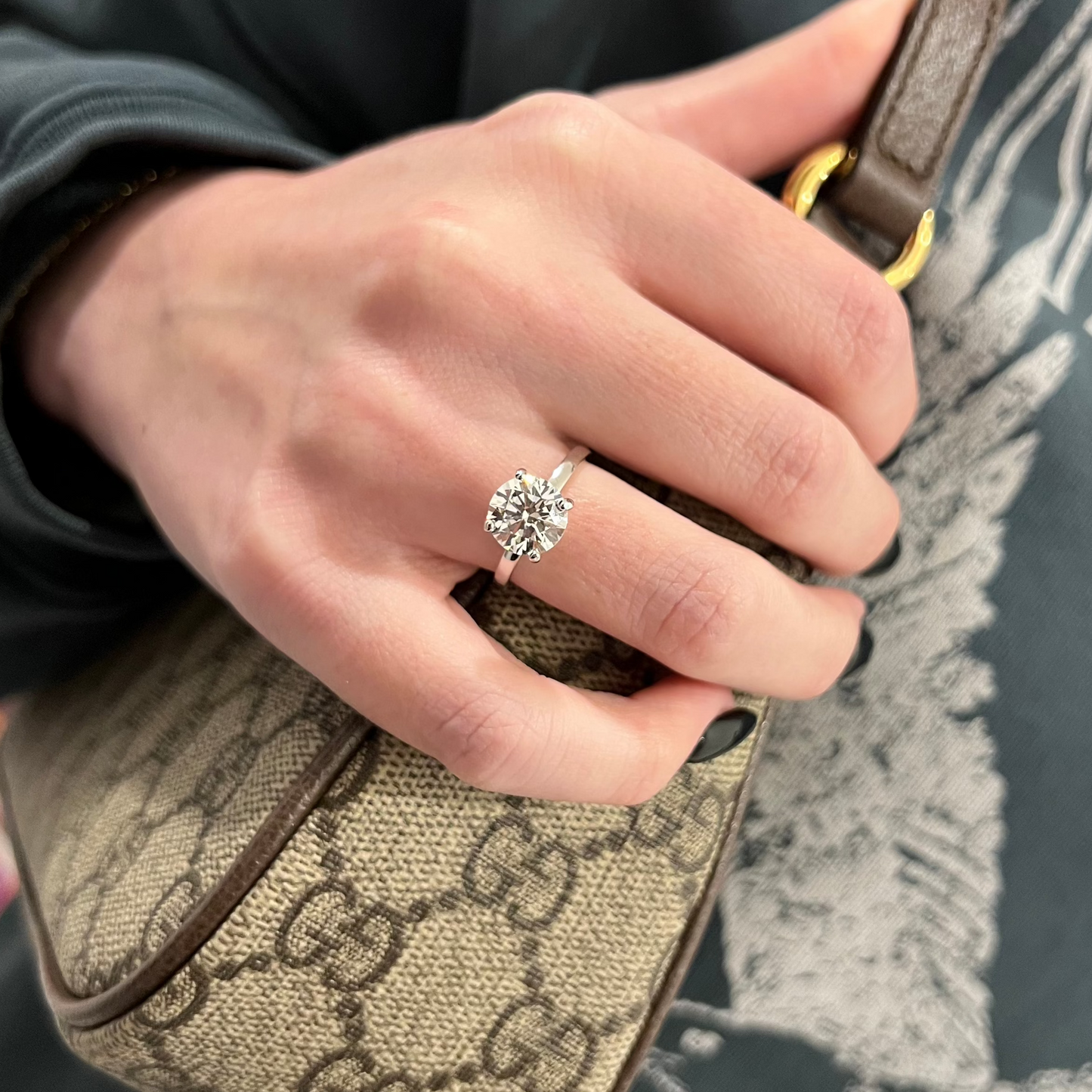 Solitaire Engagement Ring 2.00 Ct - 4 Prongs