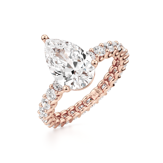 Eternity Engagement Ring - 2.00 Ct Pear Shape