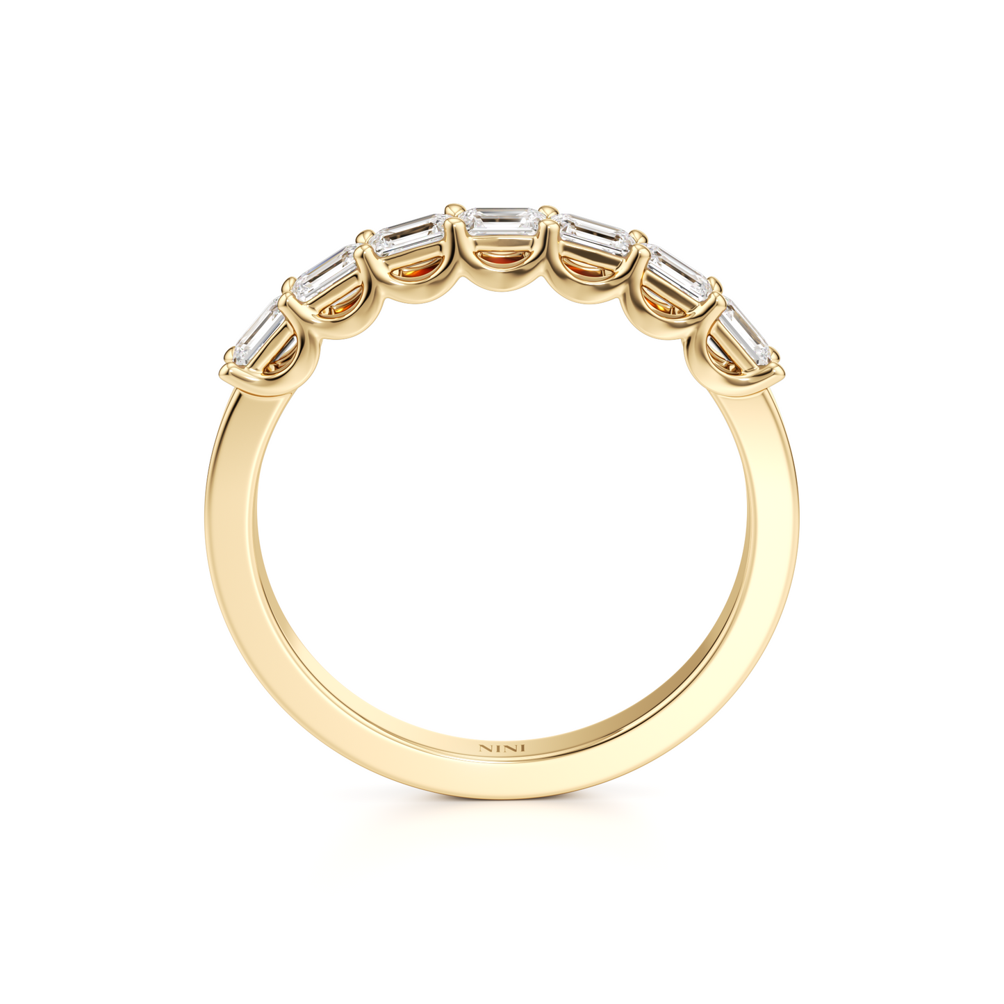 East West Emerald Cut Diamonds Ring