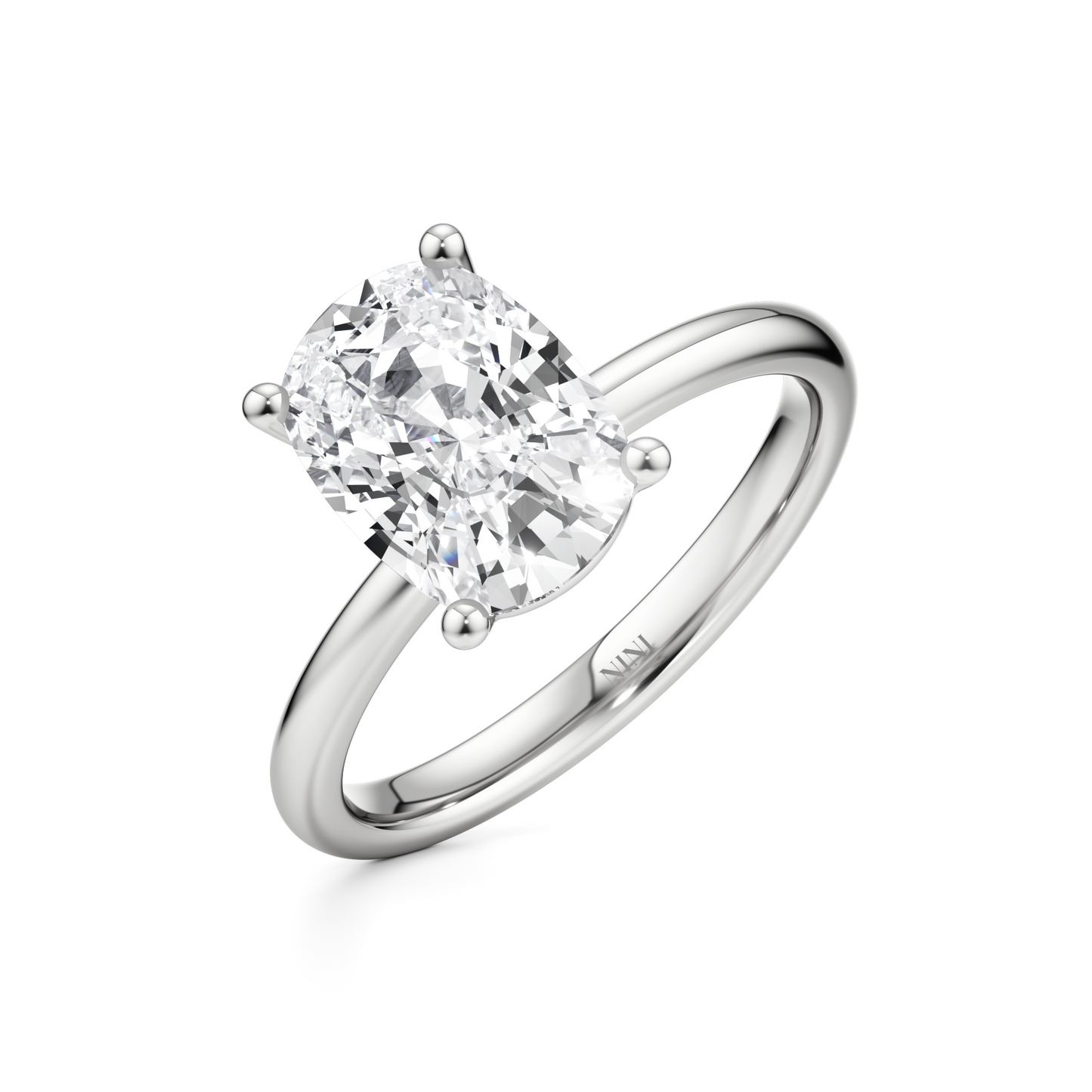 Solitaire Cushion Cut Diamond Engagement ring - 1.50 Ct