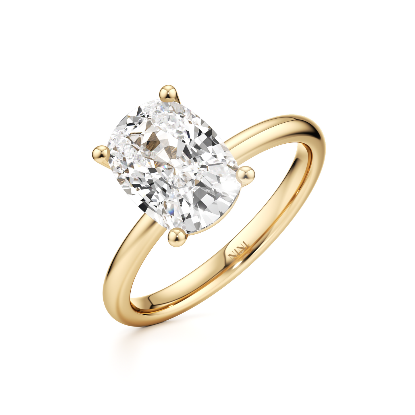 Solitaire Cushion Cut Diamond Engagement ring - 1.50 Ct